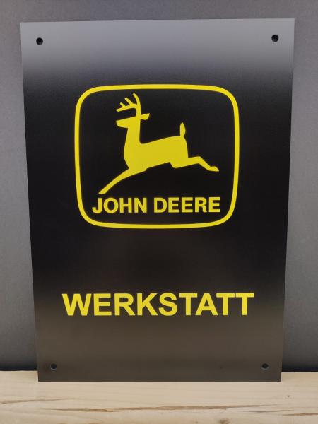John Deere Werkstattschild 42 x 30 cm
